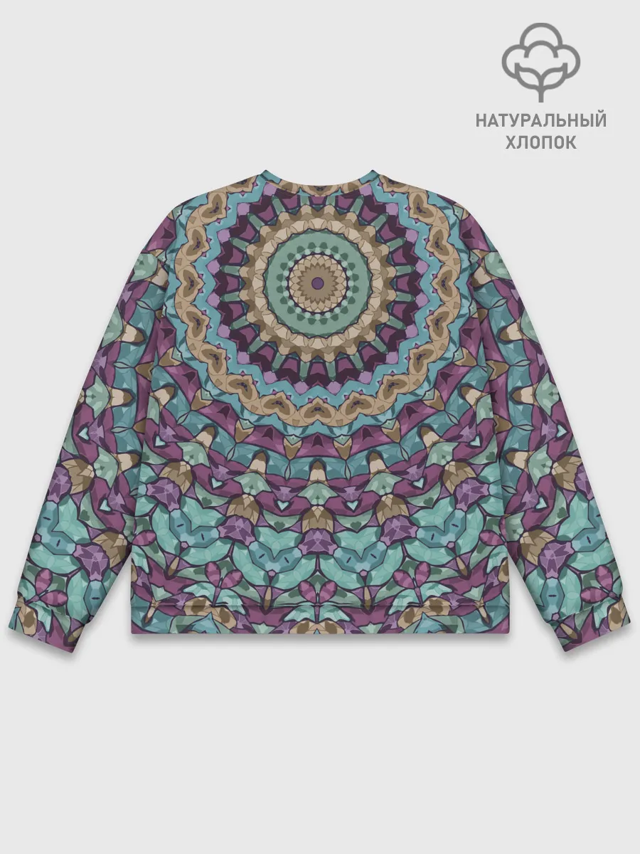 Мужской свитшот базовый / Сиренево-голубой калейдоскоп .