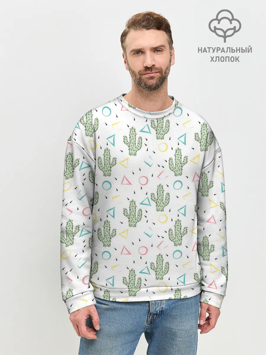 Мужской свитшот базовый / Кактусы