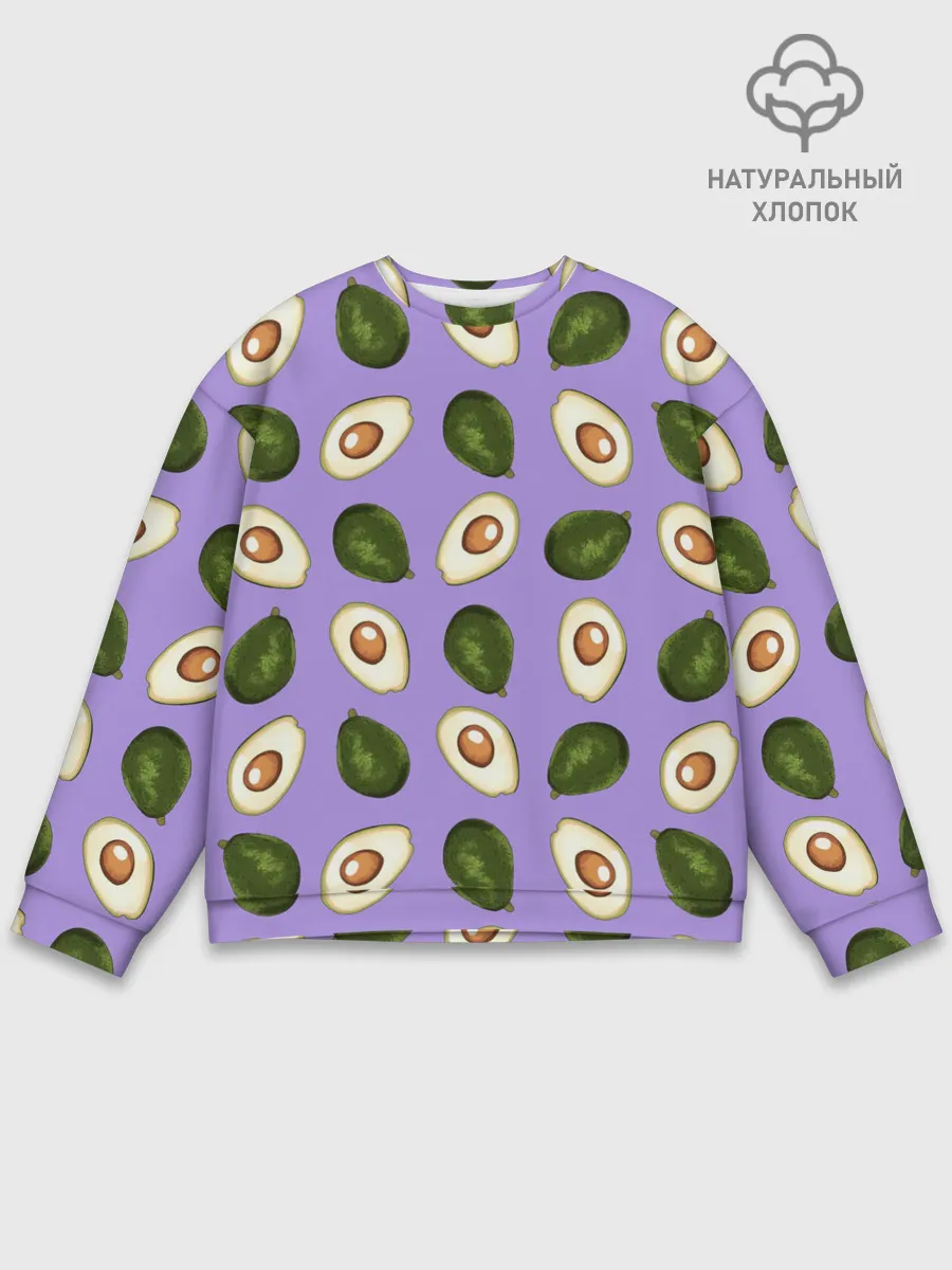 Мужской свитшот базовый / Авокадо паттерн
