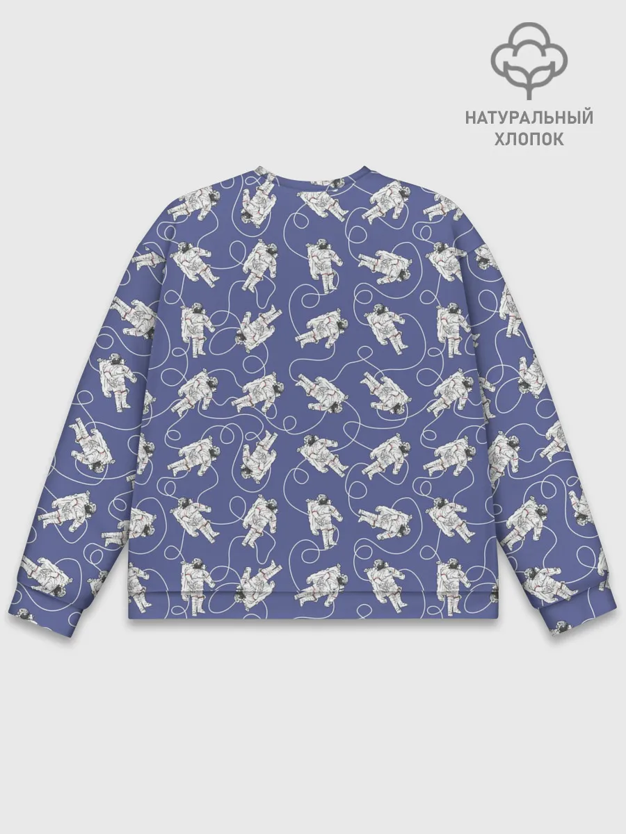 Мужской свитшот базовый / Астронавты в космосе