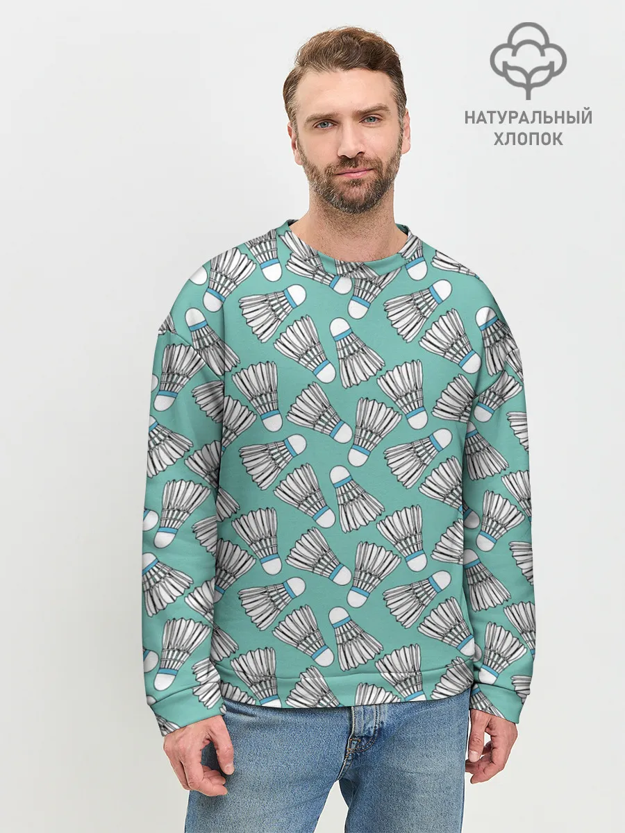 Мужской свитшот базовый / Воланы на ментоловом