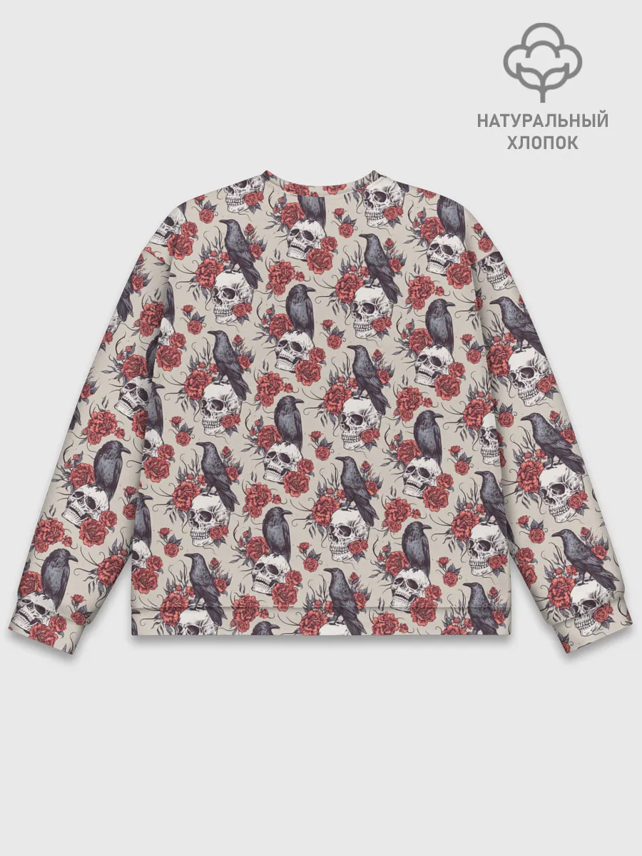 Мужской свитшот базовый / Skull raven