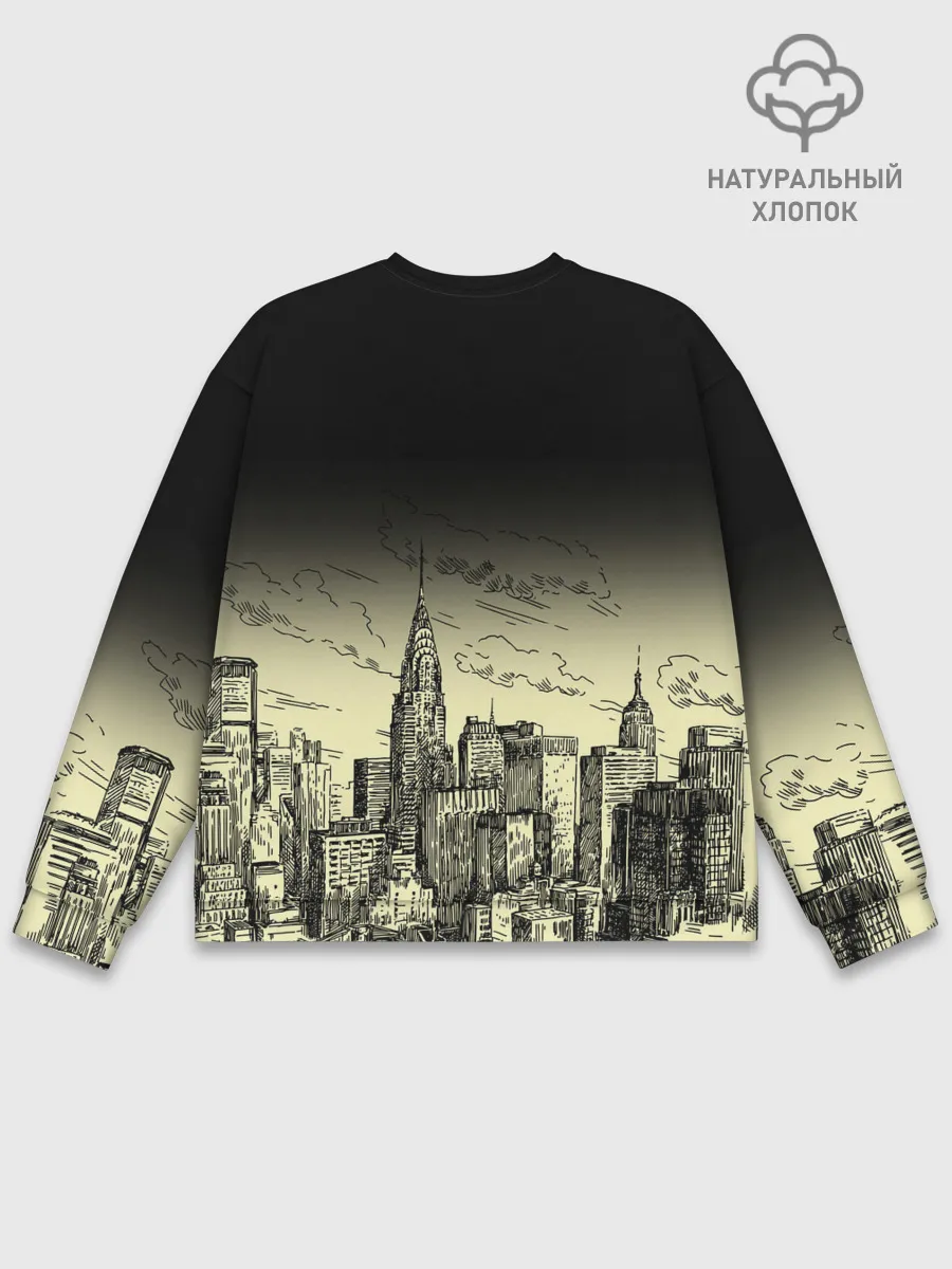 Мужской свитшот базовый / Нью-Йорк