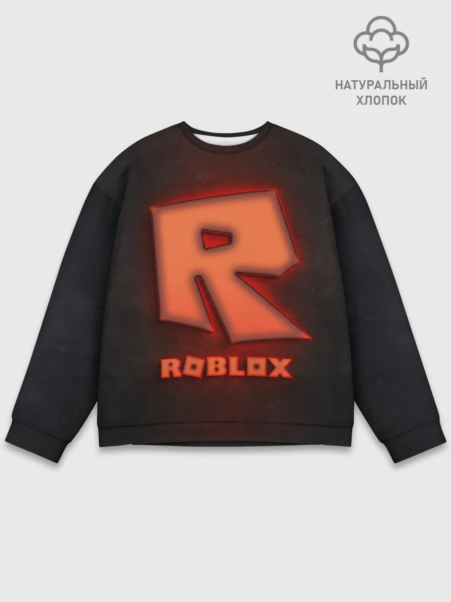 Мужской свитшот базовый / ROBLOX NEON RED