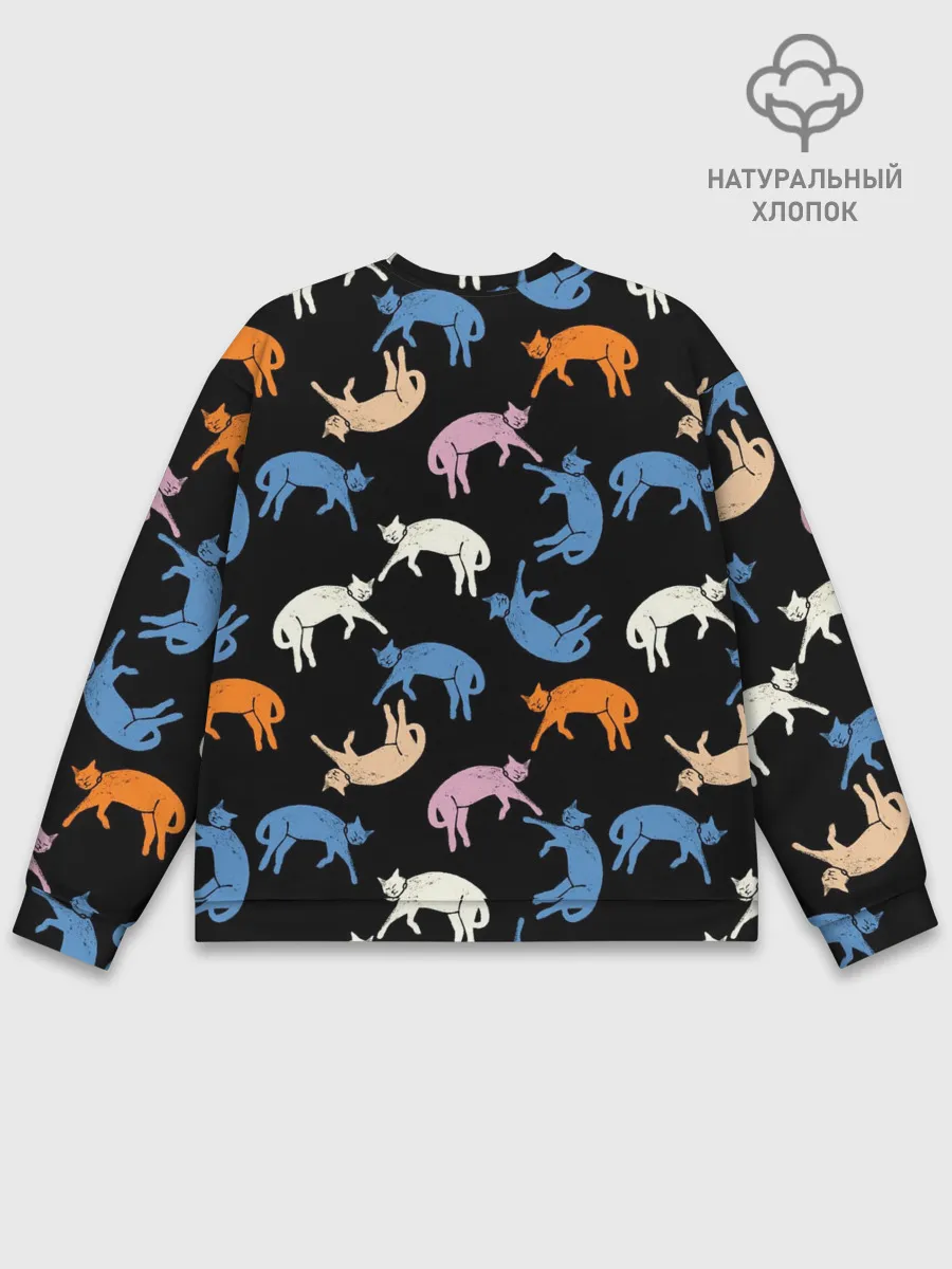 Мужской свитшот базовый / Британские кошки паттерн