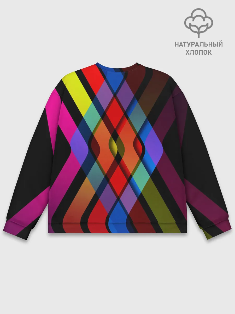 Мужской свитшот базовый / Симметрия красок