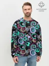 Мужской свитшот базовый / Абстрактный узор ретро