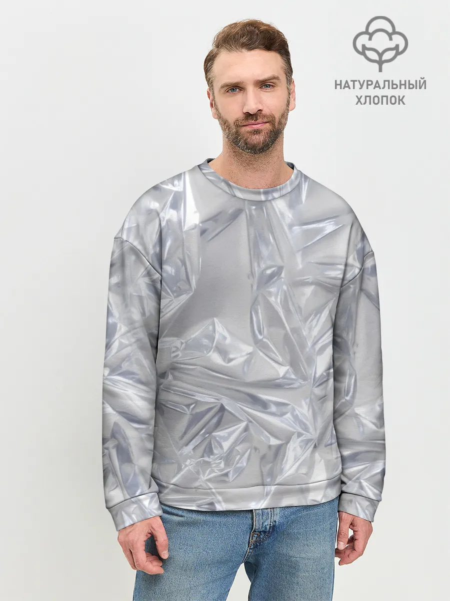 Мужской свитшот базовый / Голографичная фольга