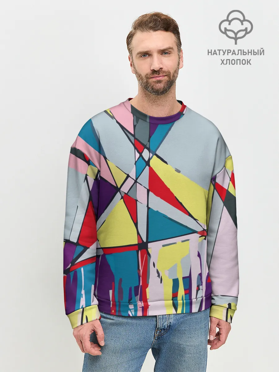 Мужской свитшот базовый / Cubisme