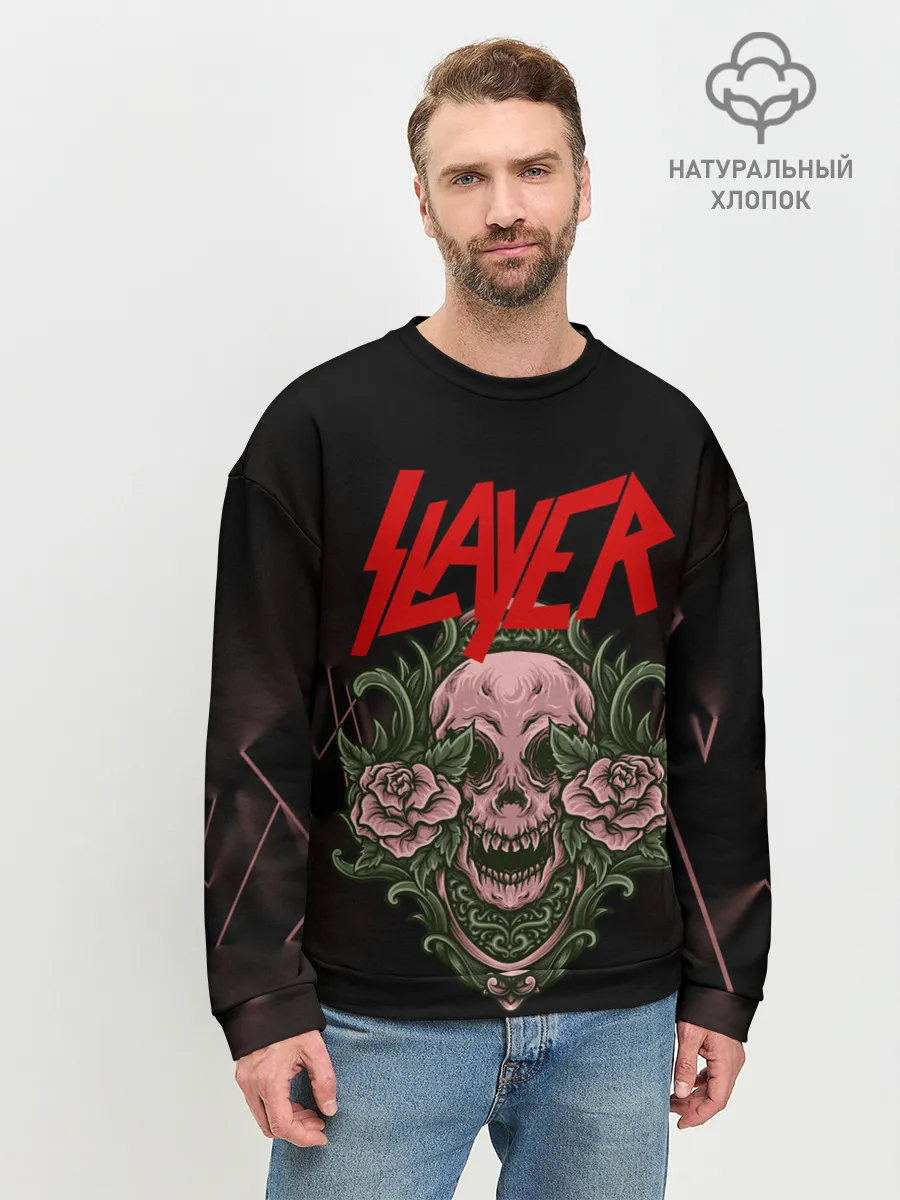 Мужской свитшот базовый / SLAYER | УБИЙЦА