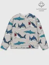 Мужской свитшот базовый / Кровожадные акулы паттерн