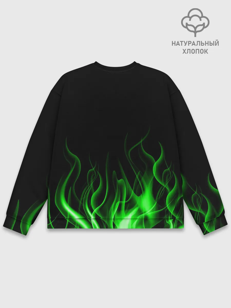 Мужской свитшот базовый / MINECRAFT TEXTURE FIRE