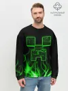 Мужской свитшот базовый / MINECRAFT TEXTURE FIRE