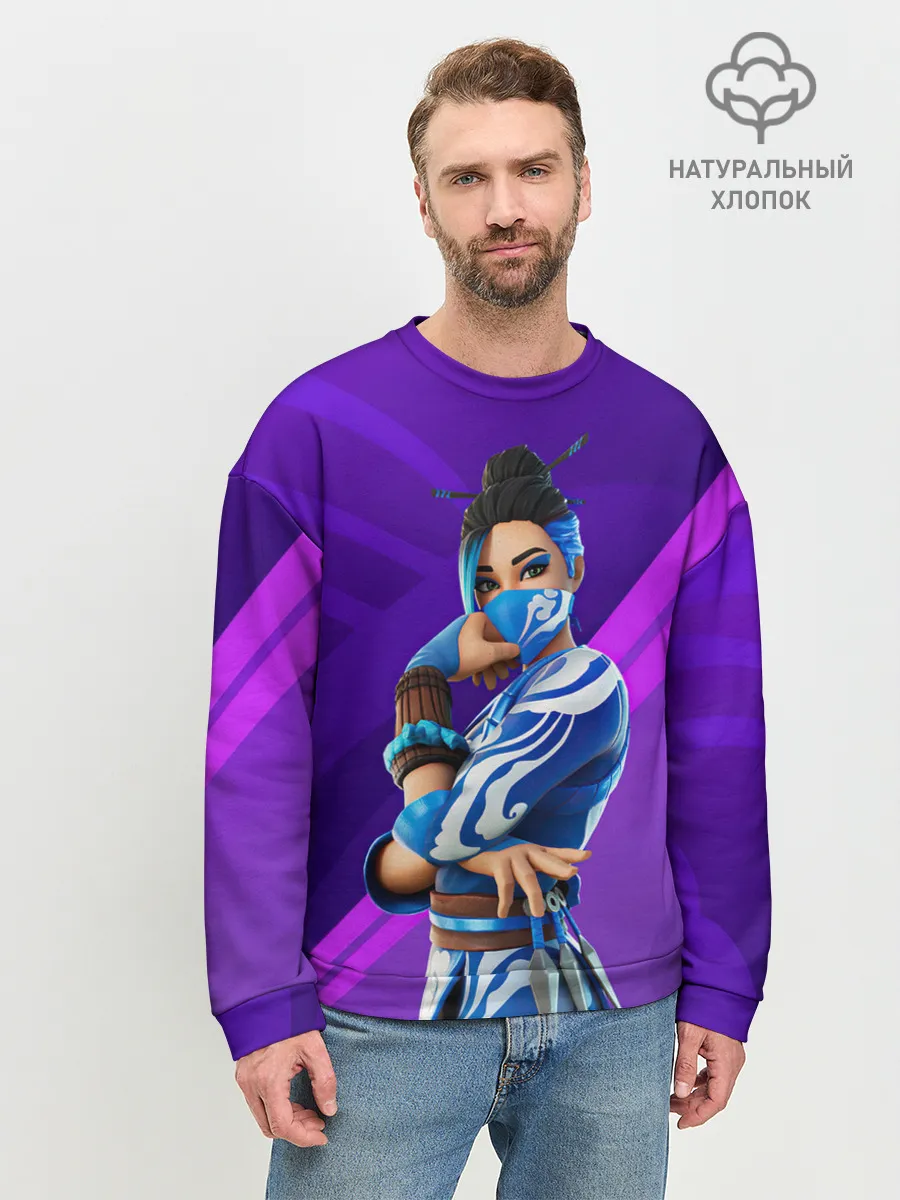Мужской свитшот базовый / Fortnite Blue Jade