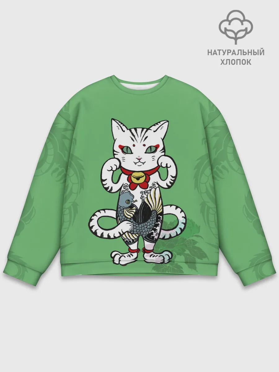 Мужской свитшот базовый / ЯПОНСКИЙ КОТ | JAPANESE CAT