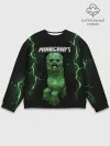 Мужской свитшот базовый / CREEPER 3D | MINECRAFT 3D