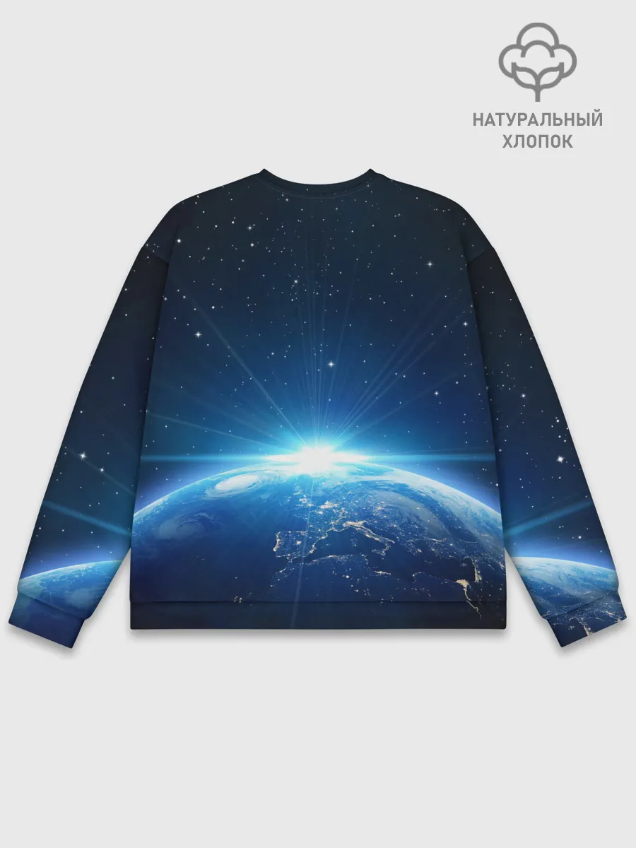 Мужской свитшот базовый / Лунный корги | Space Corgi