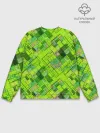 Мужской свитшот базовый / Ярко-зеленый абстрактный узор