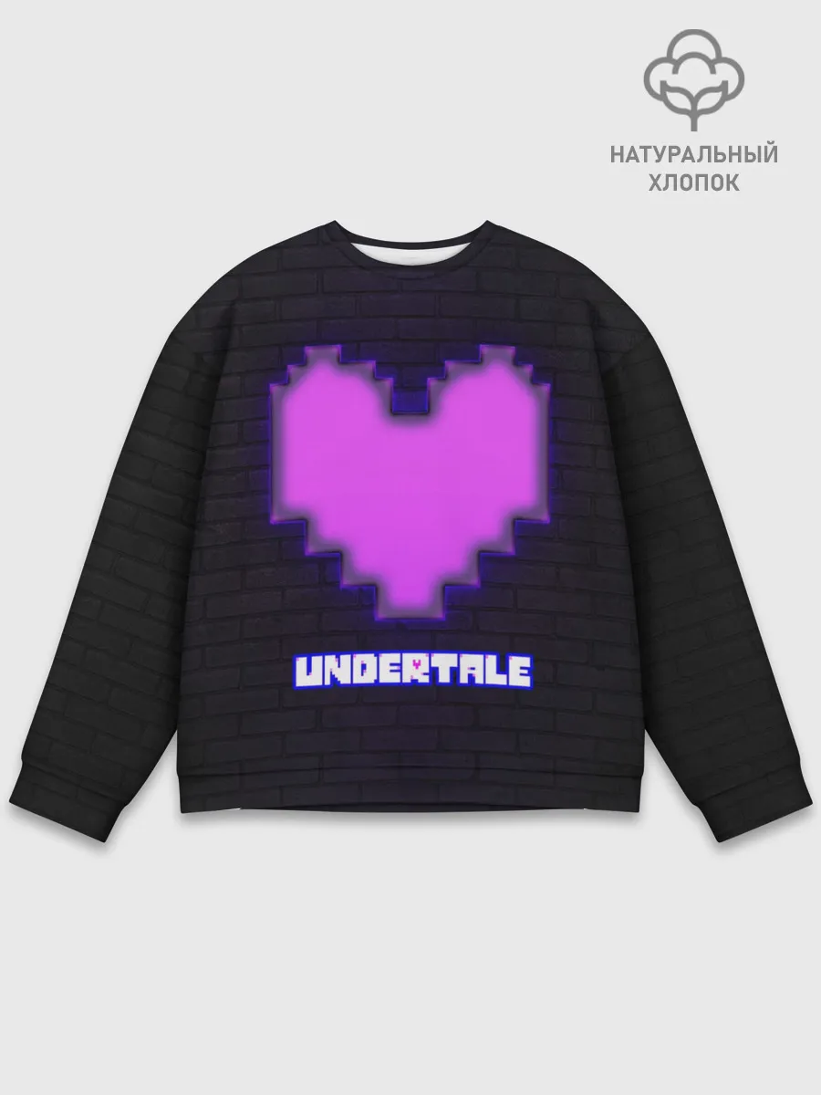 Мужской свитшот базовый / UNDERTALE PURPLE HEART