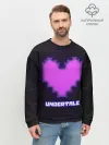 Мужской свитшот базовый / UNDERTALE PURPLE HEART