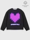Мужской свитшот базовый / UNDERTALE PURPLE HEART
