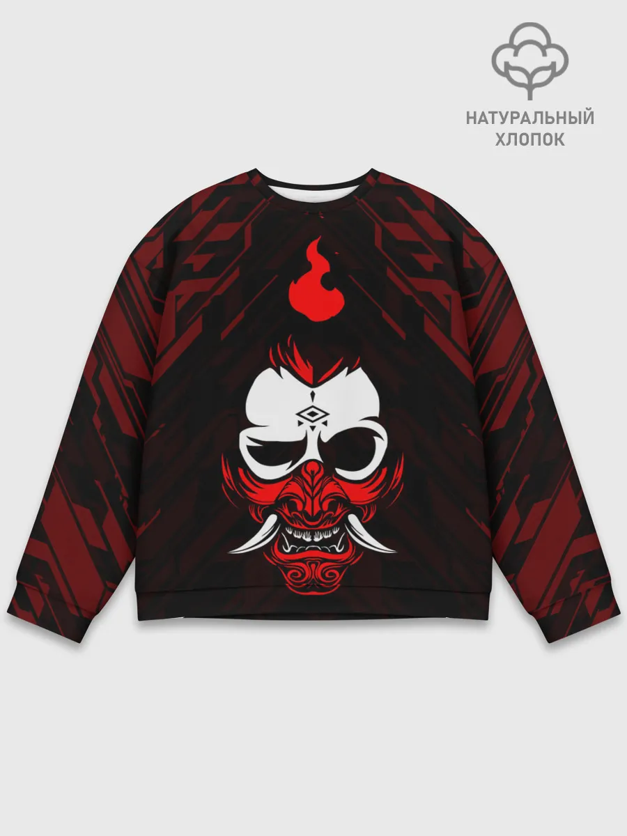 Мужской свитшот базовый / DEMON | CYBERPUNK 2077 | КИБЕРПАНК