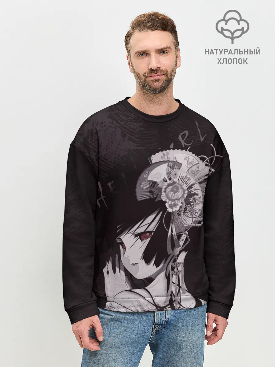 Мужской свитшот базовый / Адская девочка Энма Ай