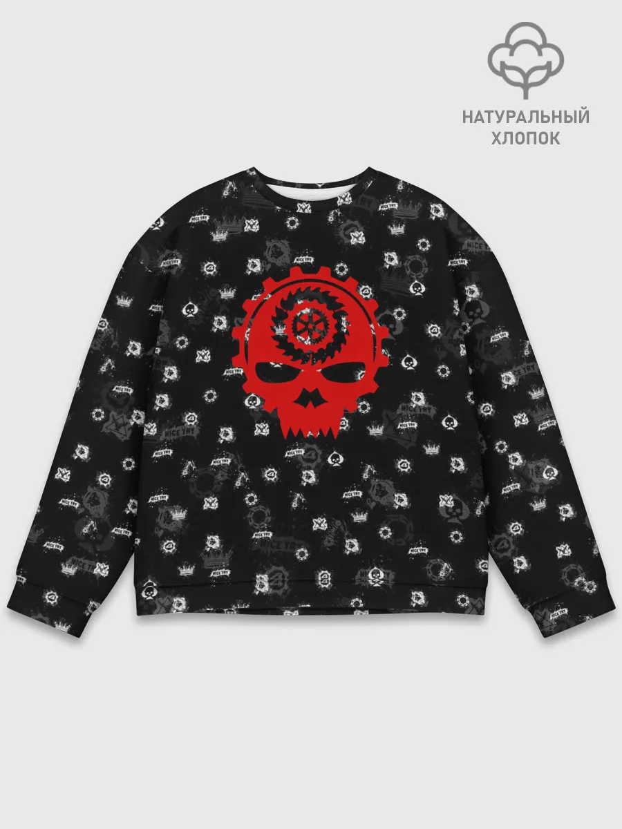 Мужской свитшот базовый / GEARS OF WAR | ПАТТЕРН | ШЕСТЕРЕНКИ