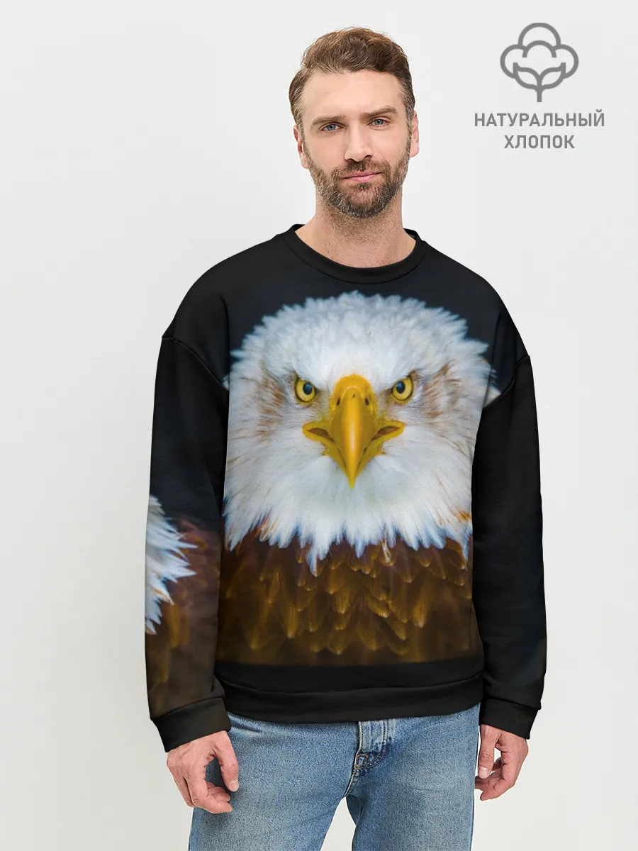 Мужской свитшот базовый / Белоголовый орлан