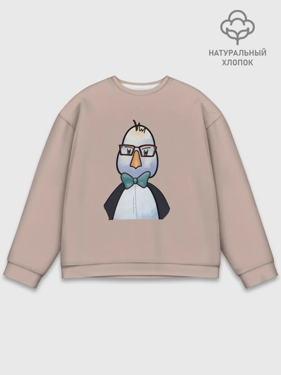 Мужской свитшот базовый / Умная птица