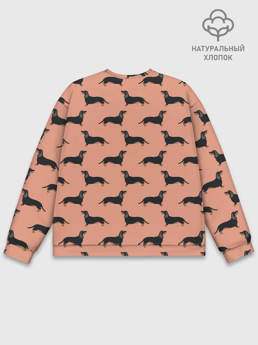 Мужской свитшот базовый / Таксы паттерн