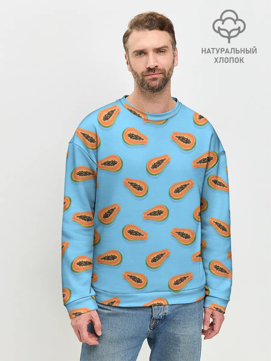 Мужской свитшот базовый / Папайа паттерн