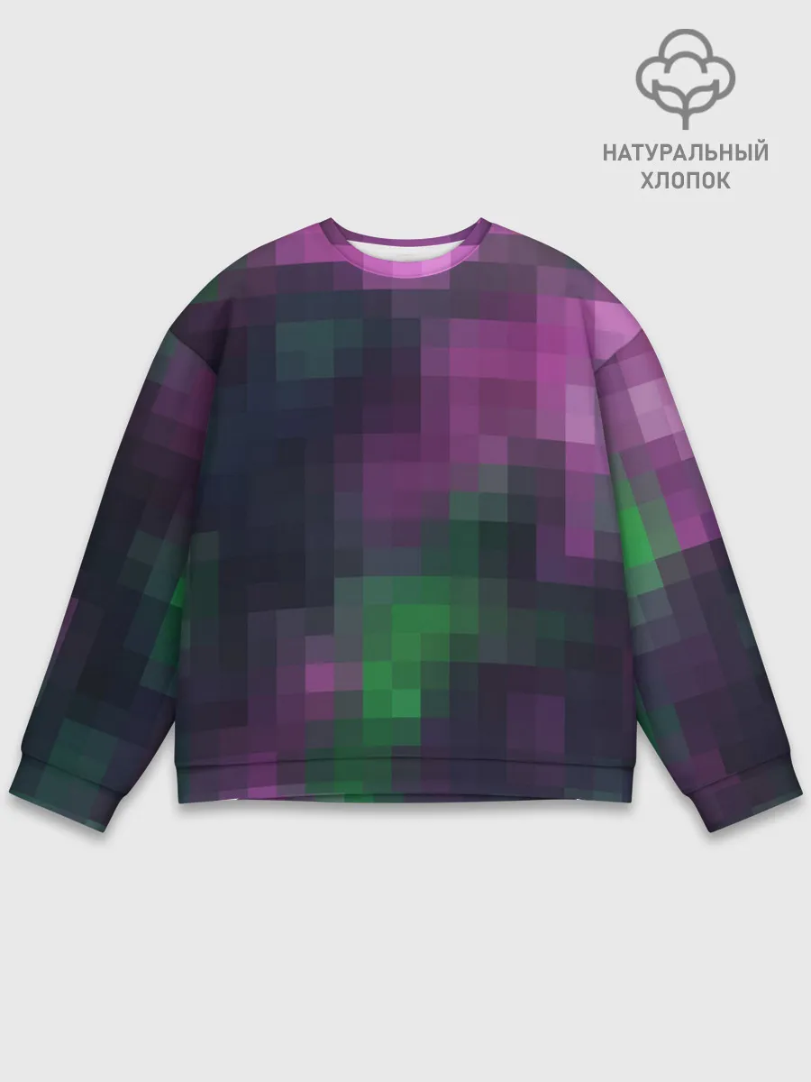 Мужской свитшот базовый / Разноцветный геометрический уз
