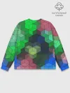 Мужской свитшот базовый / Разноцветный геометрический уз