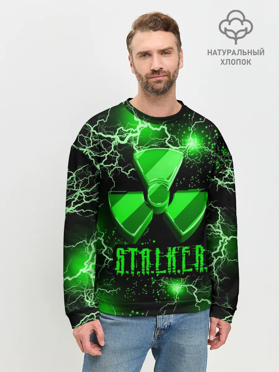 Мужской свитшот базовый / S.T.A.L.K.E.R. NEON МОЛНИЯ