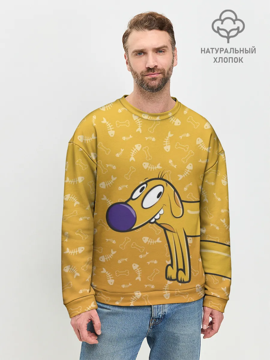 Мужской свитшот базовый / КОТОПЕС | Пес спереди