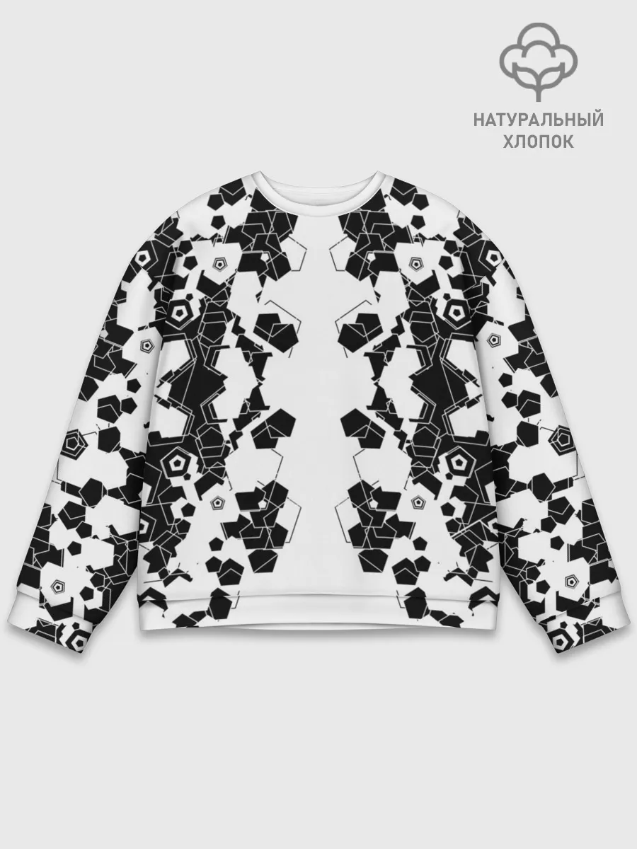 Мужской свитшот базовый / пятиугольники абстракция