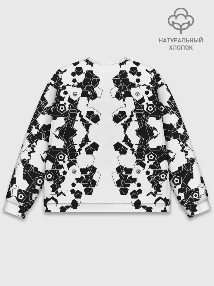 Мужской свитшот базовый / пятиугольники абстракция