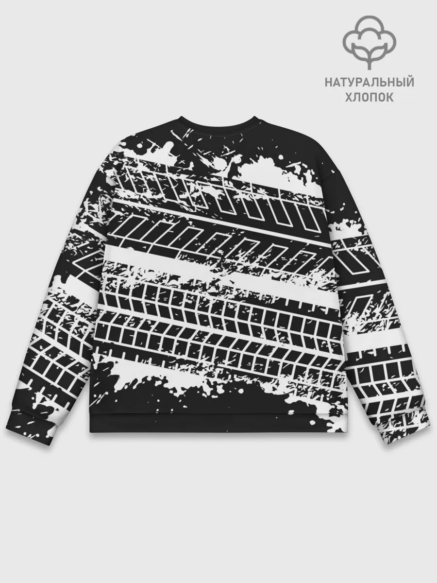 Мужской свитшот базовый / MITSUBISHI СЛЕДЫ ШИН