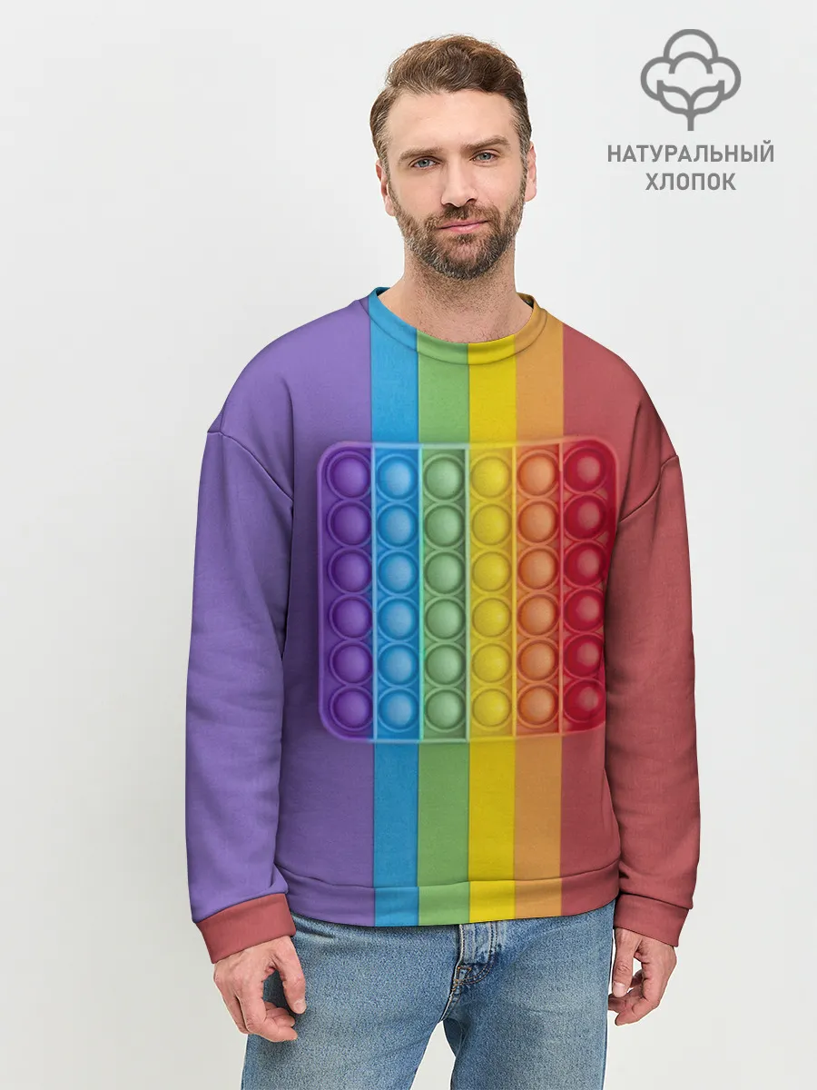 Мужской свитшот базовый / ПОП ИТ ПОЛОСЫ