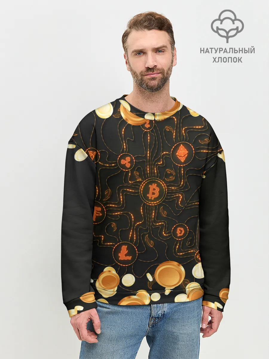 Мужской свитшот базовый / Криптовалюта | Crypto