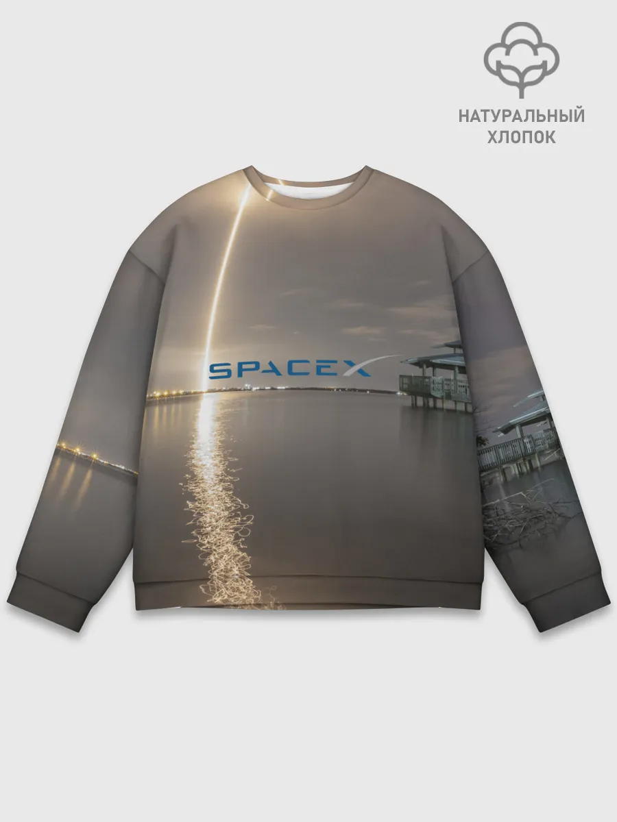 Мужской свитшот базовый / SpaceX Dragon 2