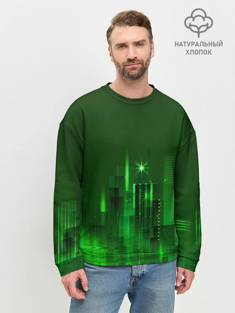 Мужской свитшот базовый / Зеленый город
