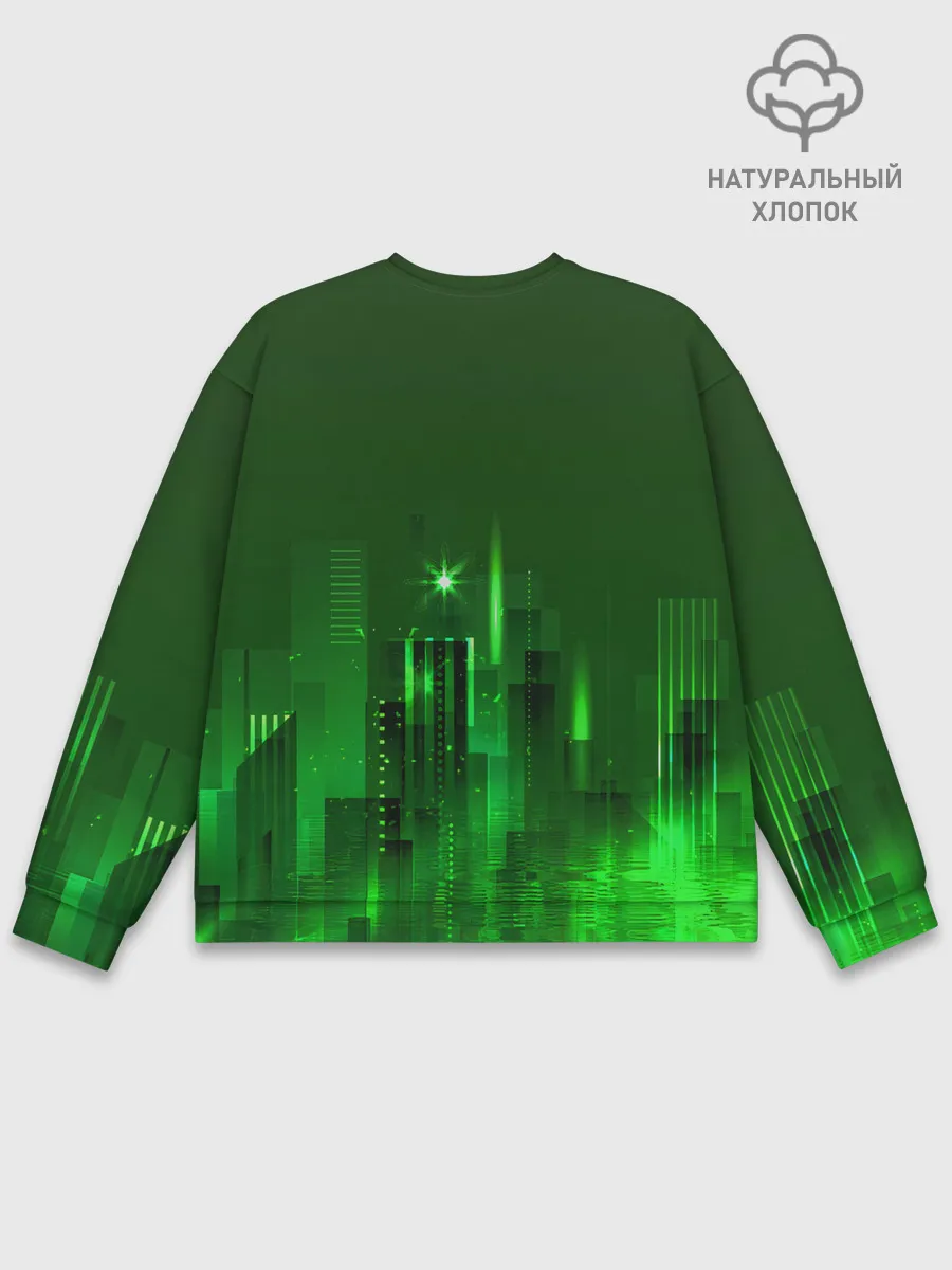 Мужской свитшот базовый / Зеленый город