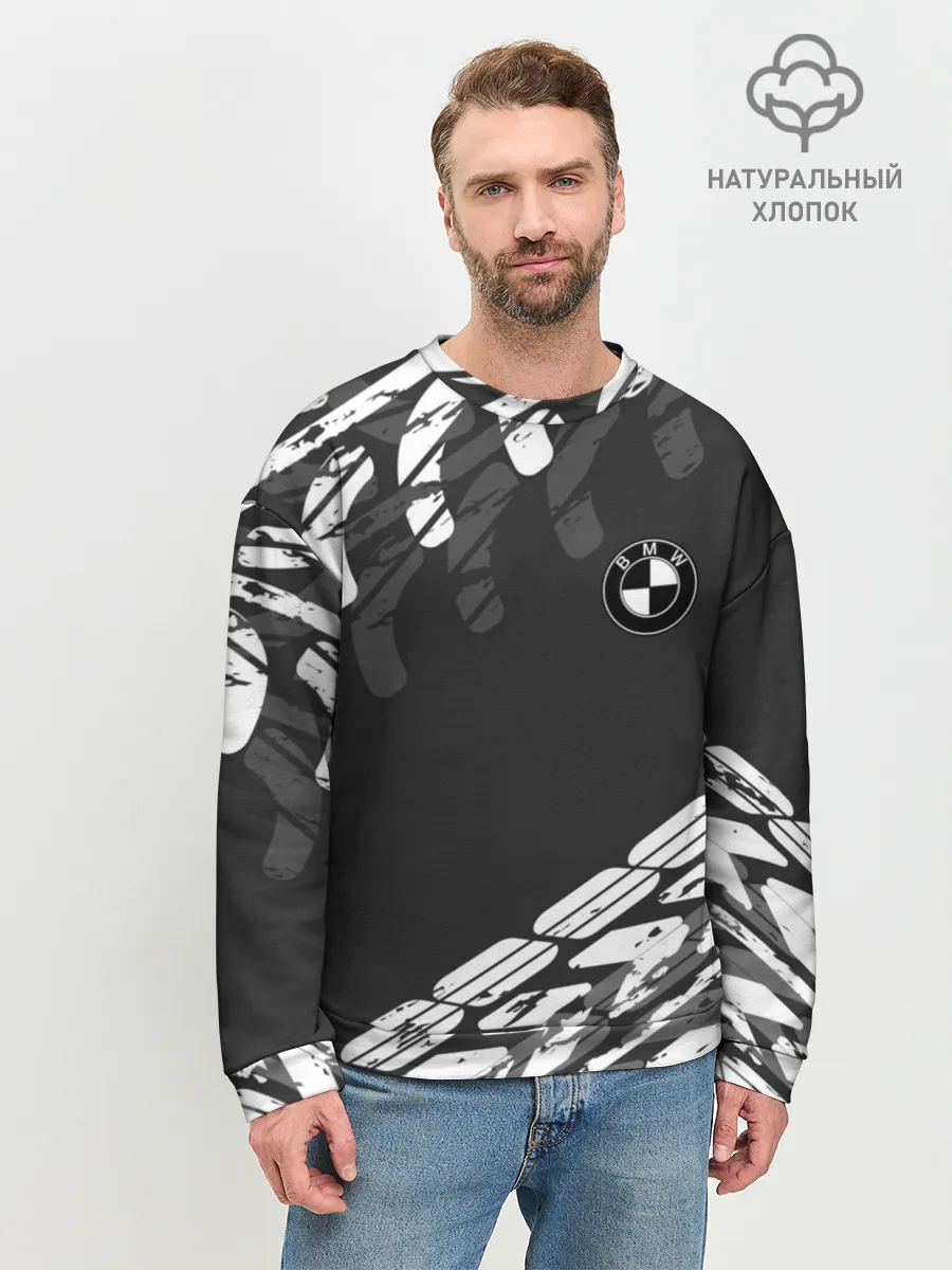 Мужской свитшот базовый / БМВ | BMW TIRE TREAD