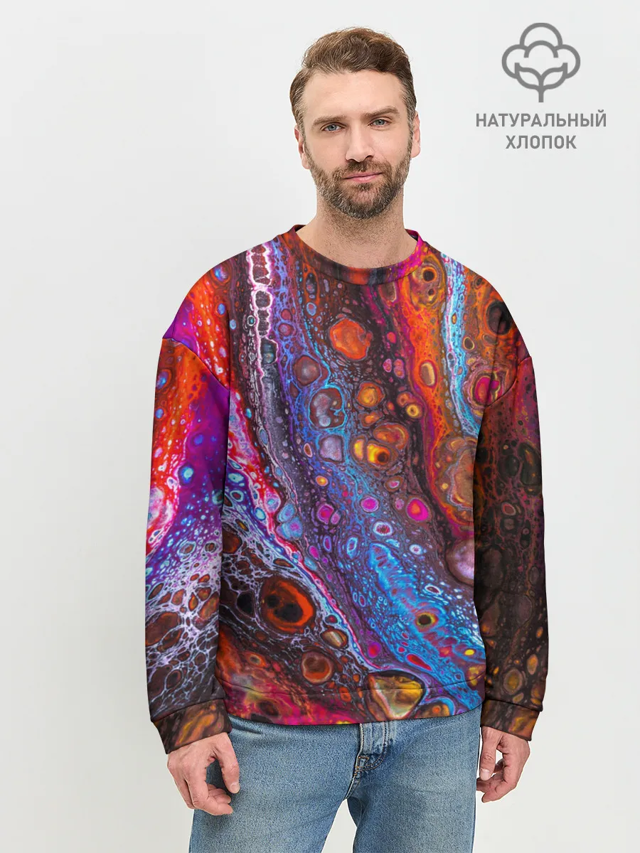 Мужской свитшот базовый / Брызги на камнях