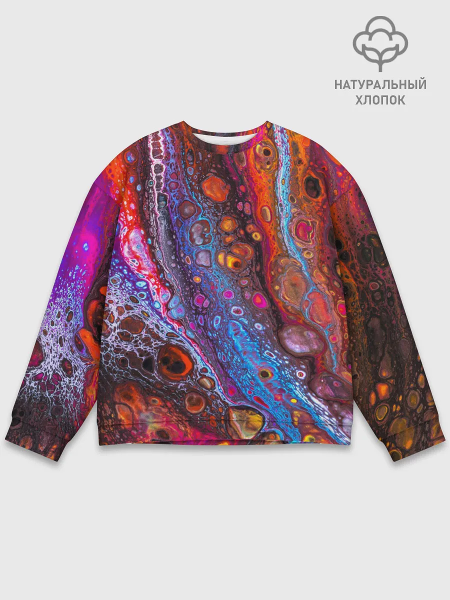 Мужской свитшот базовый / Брызги на камнях