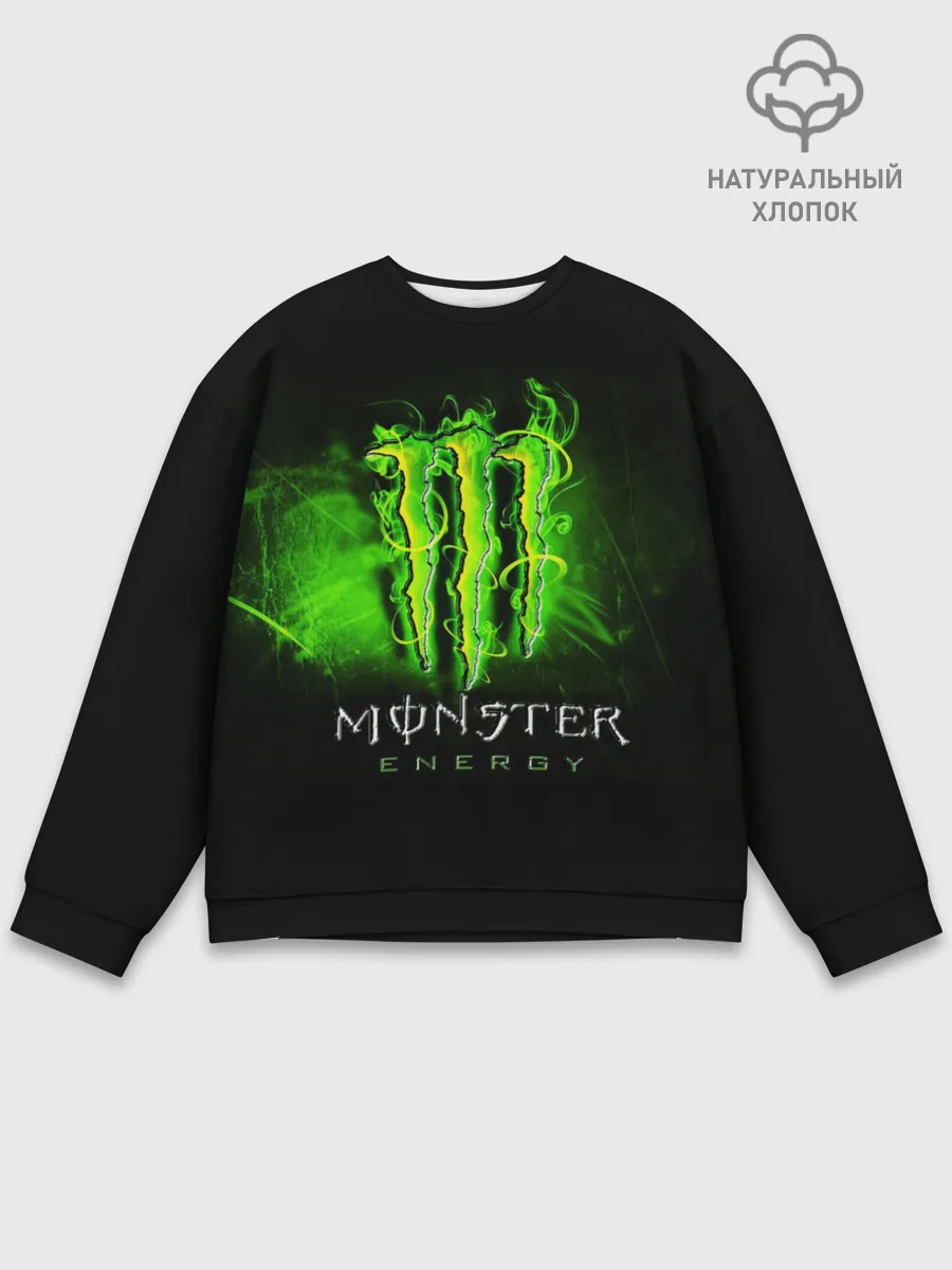 Мужской свитшот базовый / MONSTER ENERGY NEON | НЕОН