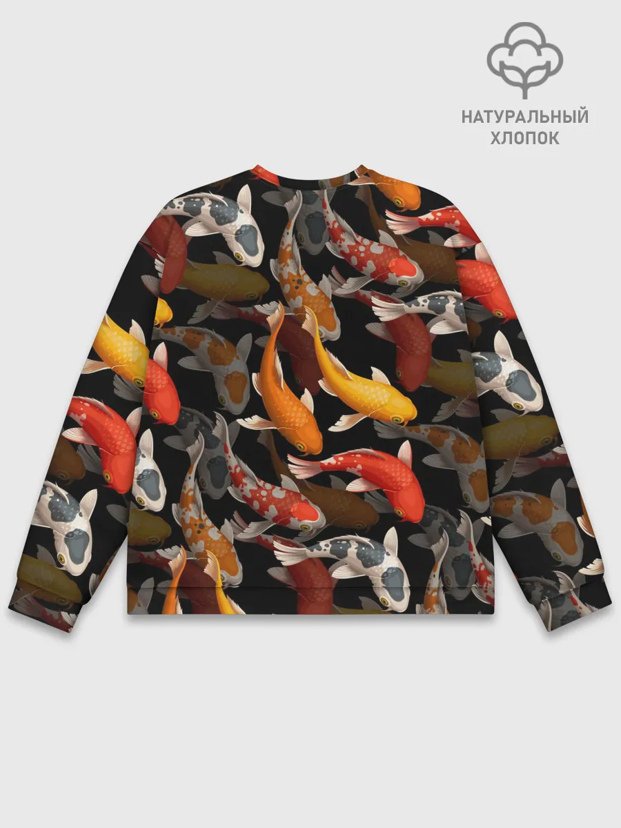 Мужской свитшот базовый / Карпы кои | Японские карпы