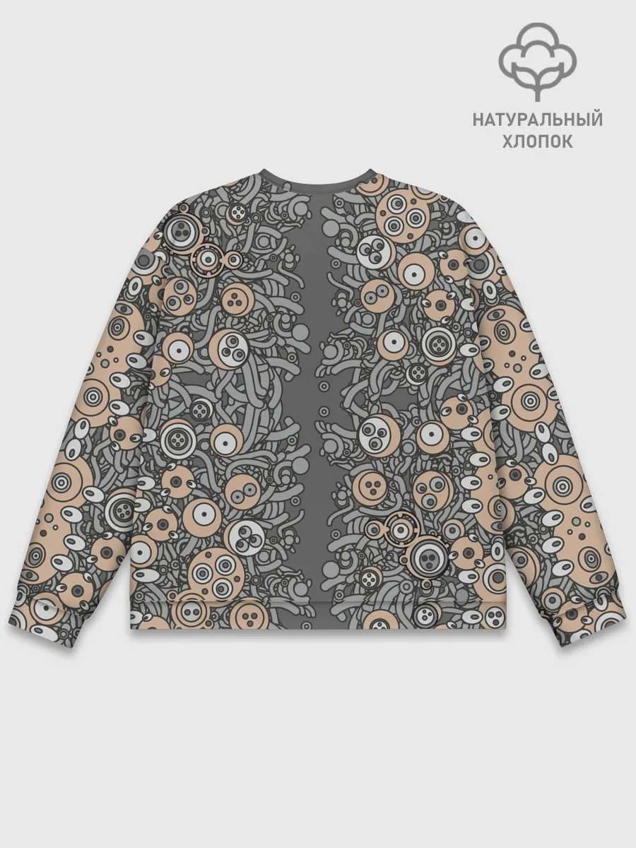 Мужской свитшот базовый / психоделика киберпанк